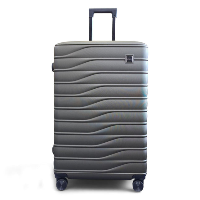Hardshell Coffee Suitcase Set Robust 8 Wheel Luggage Cabin Case Bag