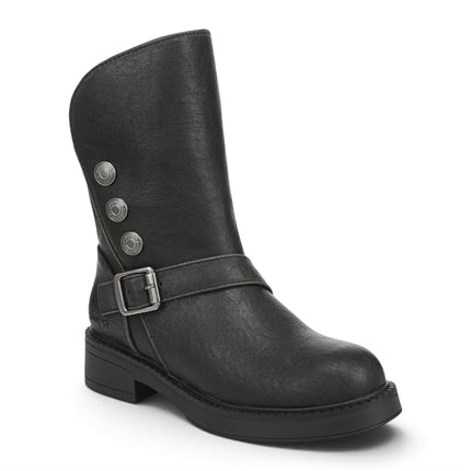 Blowfish Malibu Women's Black Faux Leather Winter Biker Boots - Venice-Cozy