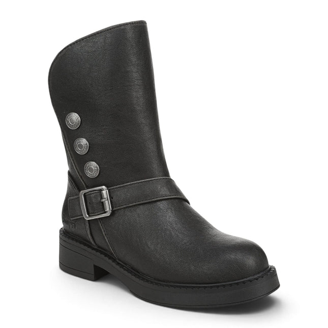 Blowfish Malibu Women's Black Faux Leather Winter Biker Boots - Venice-Cozy