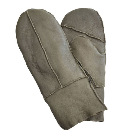 Infinity Leather Womens Green Genuine Real Sheepskin Mittens Warm Gloves