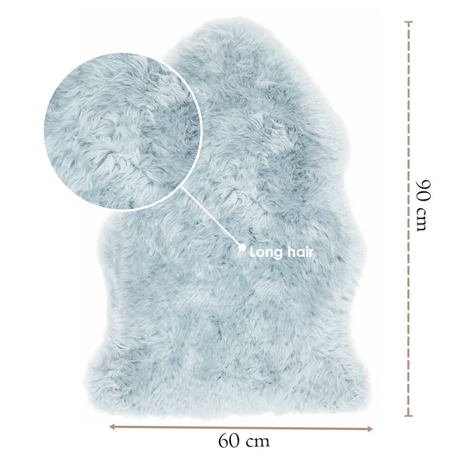 Genuine Duck Egg Sheepskin Natural Silky Soft Fluffy Real Wool Rug