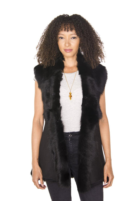 Women's Toscana Sheepskin Long Gilet-Sorocaba