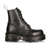 New Rock Unisex Black Gothic Military Biker Boots- Mili084N-S3