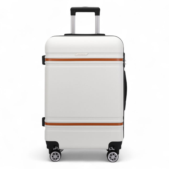 Hard Shell Modern Dual 4 Wheel Luggage Suitcase Set