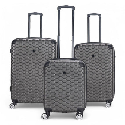 Hard Shell ABS 8 Wheel Luggage Travel Cabin Holiday Bags Suitcase Set