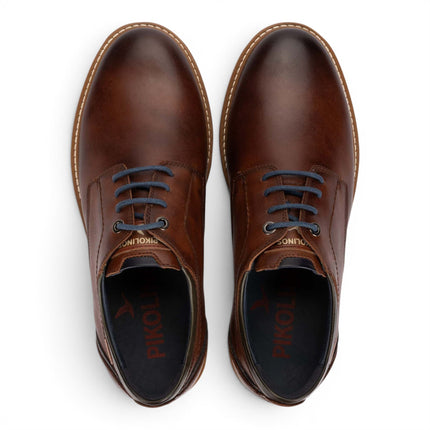 Pikolinos Men's Brown Leather Lace-Up Smart Shoes - Berna