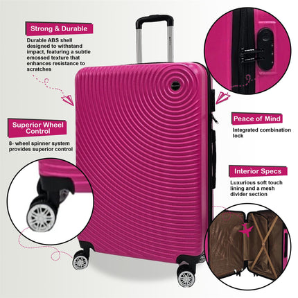 Hard Shell ABS Cabin Suitcase Luggage Set