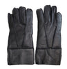 Infinity Leather Unisex Black Sheepskin Leather Gloves with Roll Up/Down Cuff