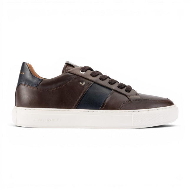 Martinelli Men's Brown Leather Sneakers Trainer Shoes - Hastings