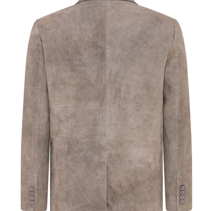 Mens Suede Blazer Jacket Soft Real Italian Leather Fitted Vintage Coat