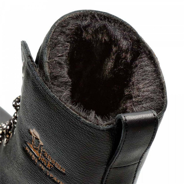 Panama Jacks Women's Black Leather Padma B11 Ankle Boots