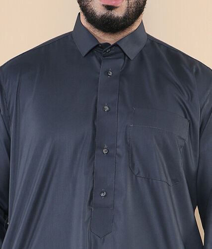 Mens Grey Thobe Jubba Saudi Ramadan Eid Islamic Kaftan Kaudara Arabic Jubbah