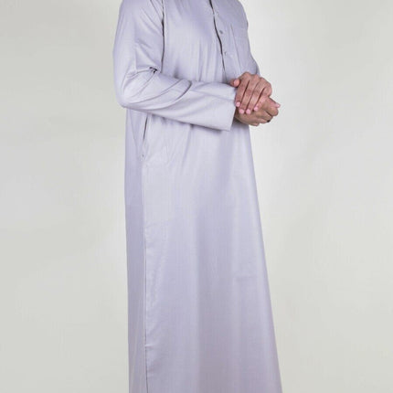 Mens Beige Thobe Jubba Saudi Ramadan Eid Islamic Kaftan Kaudara Arabic Jubbah