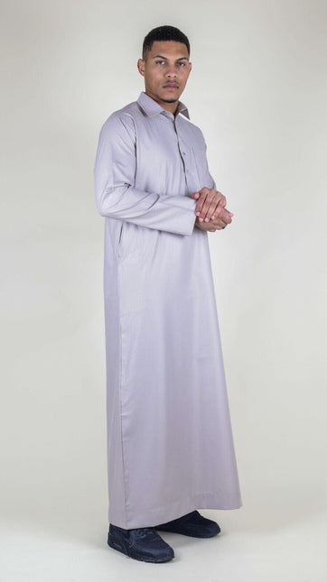 Mens Beige Thobe Jubba Saudi Ramadan Eid Islamic Kaftan Kaudara Arabic Jubbah