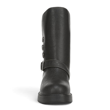 Blowfish Malibu Women's Black Faux Leather Winter Biker Boots - Venice-Cozy