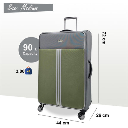Lightweight  Soft Suitcases 4 Wheel Luggage Travel Bag