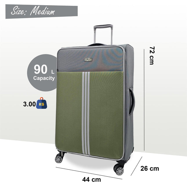 Lightweight  Soft Suitcases 4 Wheel Luggage Travel Bag