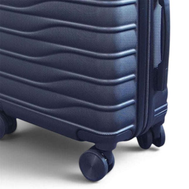 Hardshell Black Suitcase Set Robust 8 Wheel Luggage Cabin Case Bag