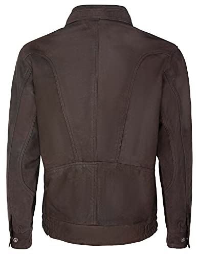 Mens Classic Harrington Bomber Leather Jacket-Minsk