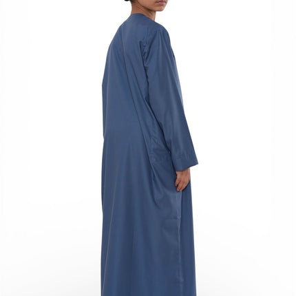 Kids Boys Eid Blue Moroccan Thobe Robe Djellaba Ramadan Eid Jubba- K-HM10