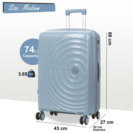 Expandable Hard Shell 8 Wheels Luggage Travel Cabin Suitcase Set