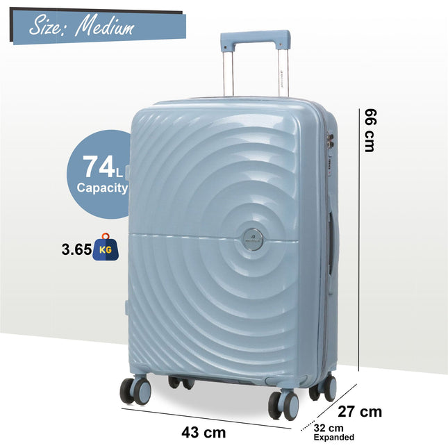 Expandable Hard Shell 8 Wheels Luggage Travel Cabin Suitcase Set