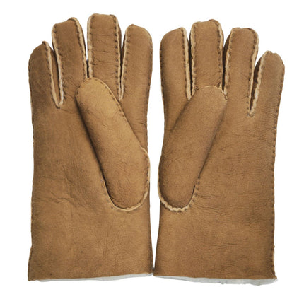 Infinity Leather Mens Tan Luxury Sheepskin Suede Leather Gloves