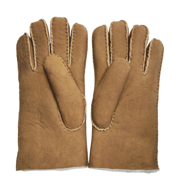 Infinity Leather Mens Tan Luxury Sheepskin Suede Leather Gloves