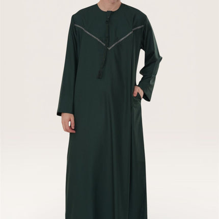 Men's Eid Green Moroccan Thobe Robe Djellaba Ramadan Eid Jubba- HM10