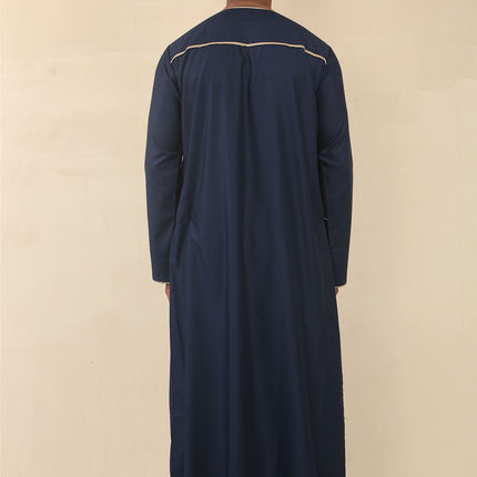 Men's Omani Eid Blue Thobe  Saudi Emirati Jubba Robe