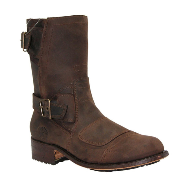 Grinders Mens Brown Leather Cowboy Boots - Route 66
