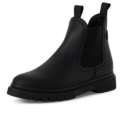 Tamaris Womens Black Leather Classic Chelsea Ankle Boots