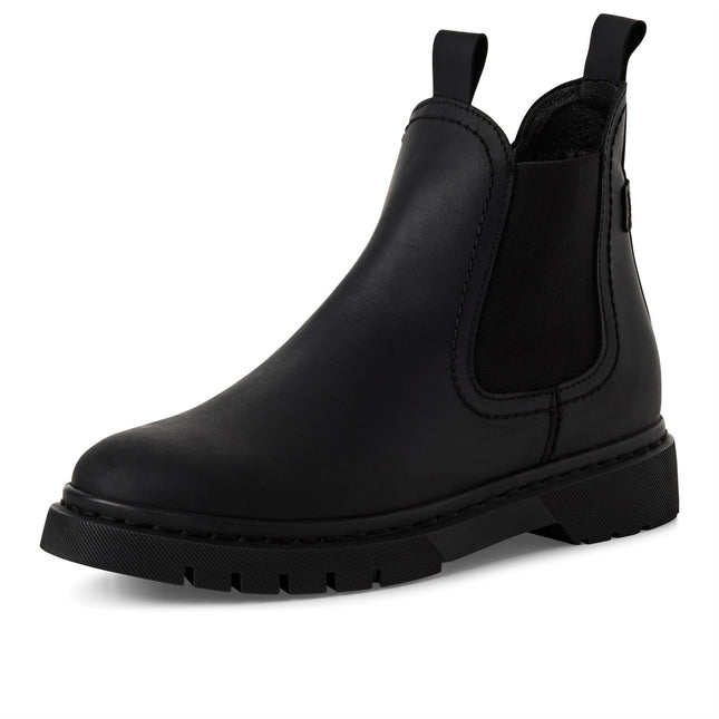 Tamaris Womens Black Leather Classic Chelsea Ankle Boots