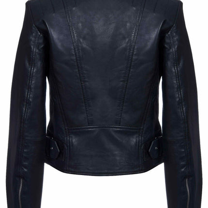 Womens Leather Biker Jacket-Celaya