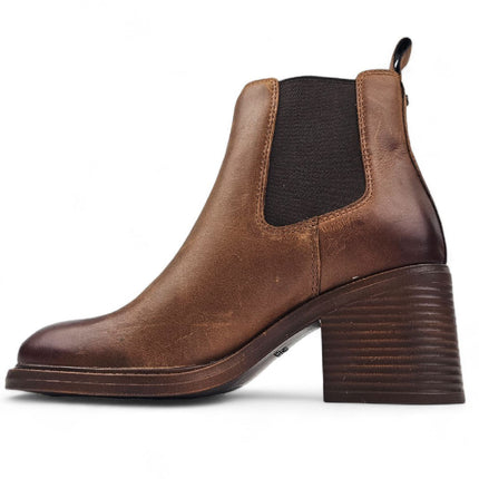 Windsorsmith Womens Tan Classic Leather Platform Ankle Chelsea Boots - Varsity