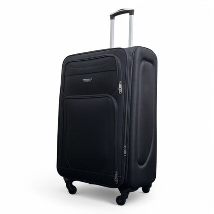 Soft Shell Lightweight Nylon Suitcase Set 4 Wheel Travel Case Holiday Bags