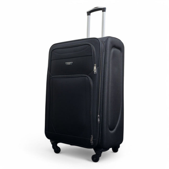 Soft Shell Lightweight Nylon Suitcase Set 4 Wheel Travel Case Holiday Bags