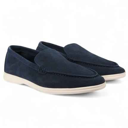 Men’s Durable Navy Slip-On Loafers with Cushioned Insole