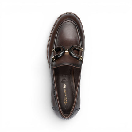 Tamaris Women's Brown Leather Loafer Comfort Shoes - 24740-47