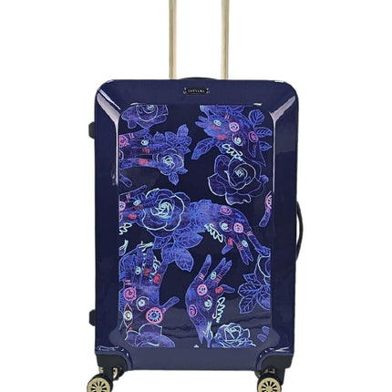 Hard Shell Flower Print Suitcase Luggage Set
