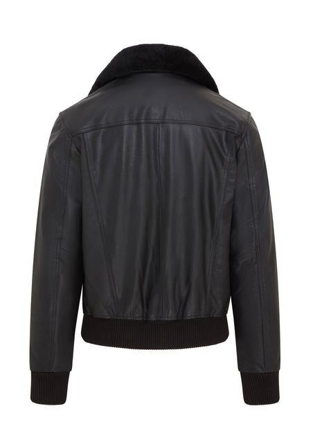 Men's Air Force A2 USAF Black Aviator Bomber Leather Cowhide Jacket