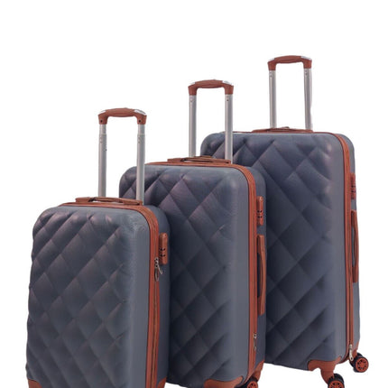 Grey Hard Shell Suitcase Luggage Set Travel Bag