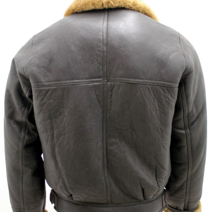 Mens Sheepskin Leather WW2 Bomber Jacket-Tucson