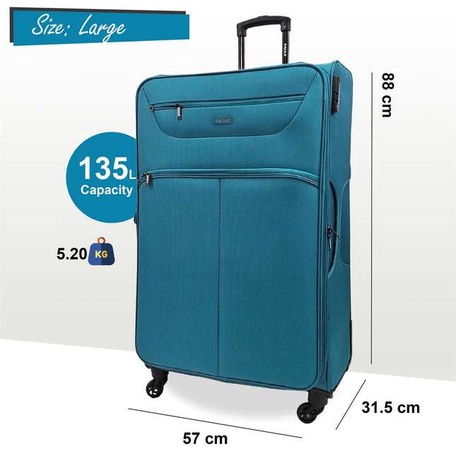 Lightweight Soft Suitcase Luggage Travel TSA Set