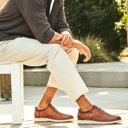 Pikolinos Men's Brown Leather Lace-Up Sneaker Trainers Shoes - Manacor