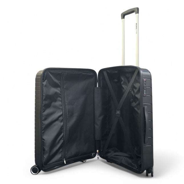 Hard Shell PP Dual 4 Wheels Luggage Travel Cabin Holiday Suitcase Set