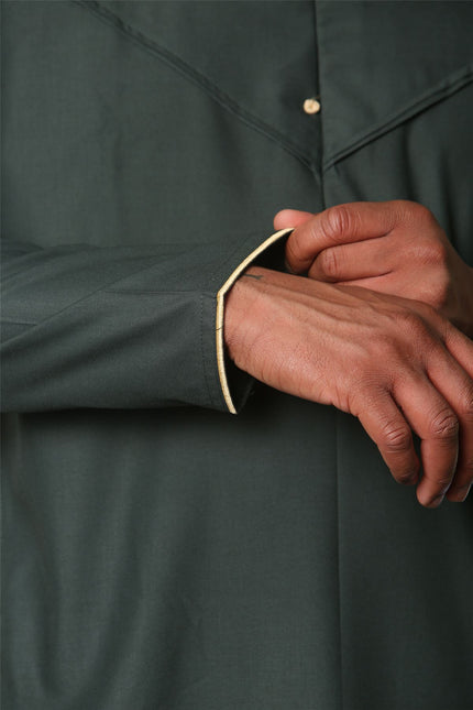 Men's Omani Eid Green Thobe  Saudi Emirati Jubba Robe