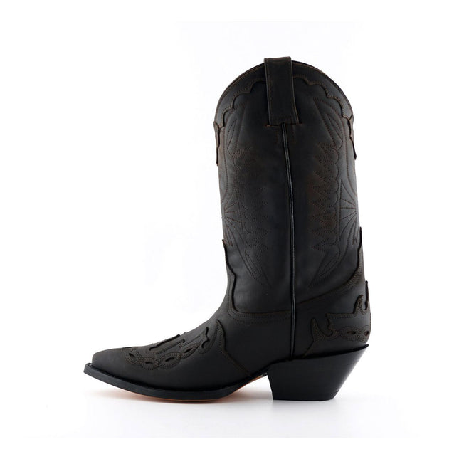 Grinders Unisex Brown Leather Cowboy Boots-Arizona Hi
