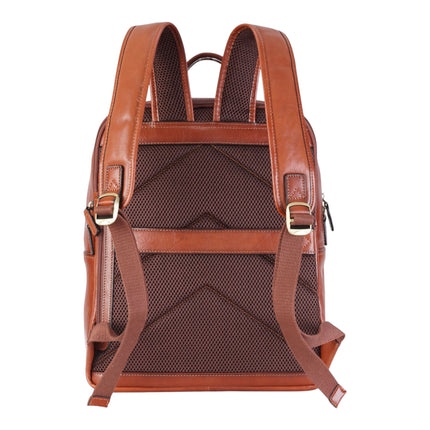 Genuine Leather Tan Vintage Laptop Backpack Travel Bag - Cove
