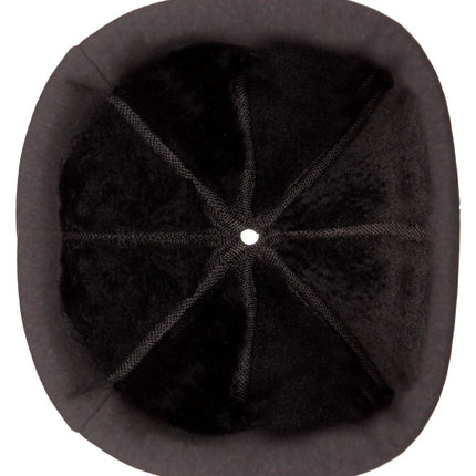 Mens Leather Black Beanie Hat 100% Sheepskin Winter 6 Panel Hat One size